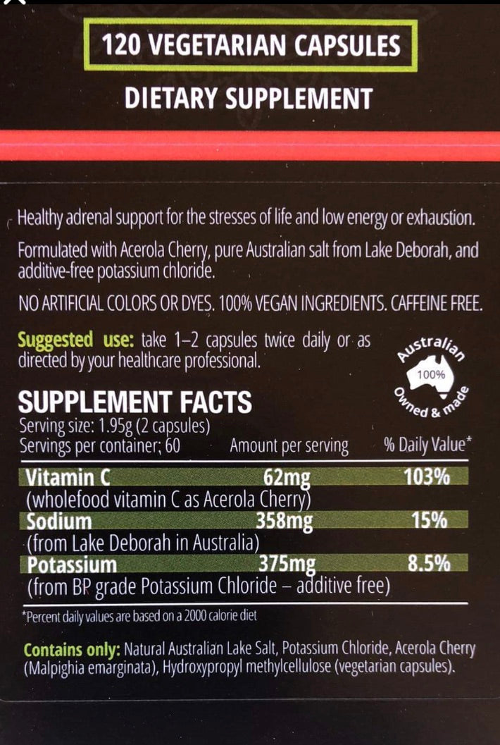 C+Salts (aka adrenal cocktail) Acerola Cherry Adrenal/Mineral Support Powder