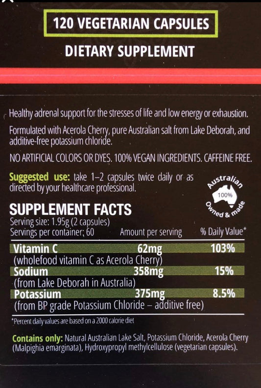 C+Salts (aka adrenal cocktail) Acerola Cherry Adrenal/Mineral Support Powder