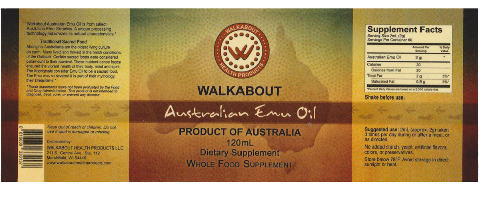 Walk About Pure Australian Emu Oil Capsules
